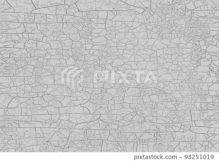 Background image of a dark white-gray resin panel surface with fine and complex cracks 98251019