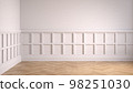 Empty classic interior room white wall 3d illustration 98251030