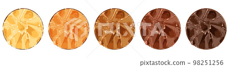 Hand-drawn watercolor illustration of miso on a small plate 98251256