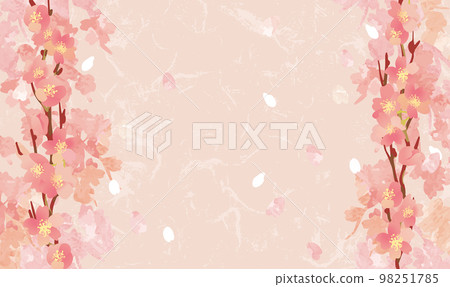Cherry blossom watercolor spring background illustration Cherry blossom watercolor spring background illustration 98251785