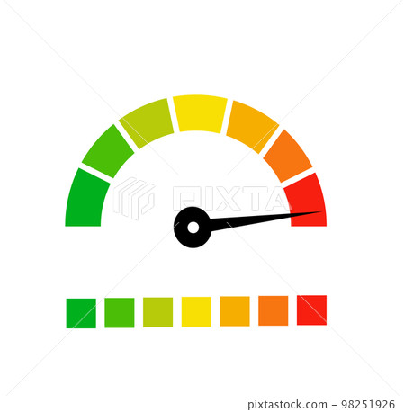 Business credit score vector speedometers. Credit score poor and good rating 98251926