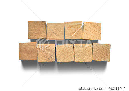 9 wooden cubes for cutting out letters 98251941