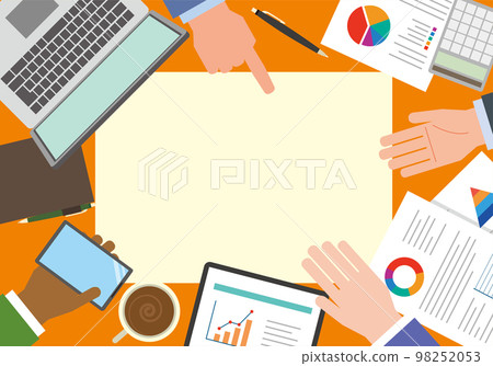 與商務人士開會的複制空間的插圖 與商務人士開會的複制空間的插圖 98252053