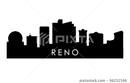 Reno skyline silhouette.  98252586