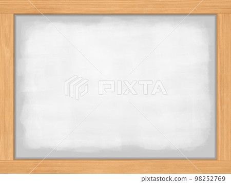 Distressed whiteboard with natural wood frame Distressed whiteboard with natural wood frame 98252769