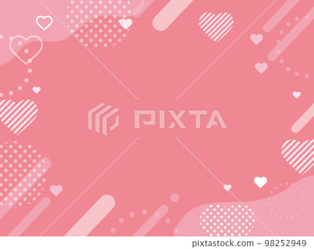 粉紅色的心情人節流行框架背景 98252949
