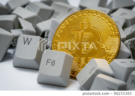 The digital cryptocurrency concept The digital cryptocurrency concept 98253165