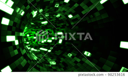 VJ Tunnel Neon Torus Block Green [還有另一個版本] 98253616