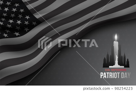 Concept black and white banner for American Patriot day. 98254223