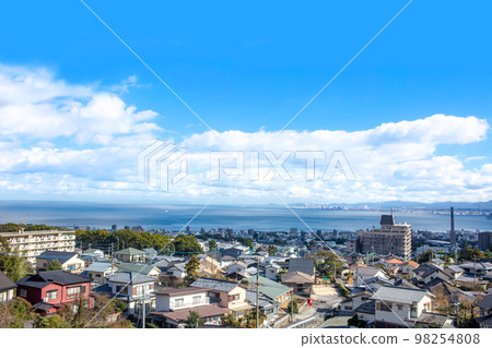 從別府市眺望別府灣和大分市 98254808