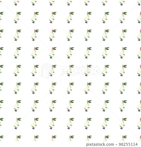 Scribble pears seamless pattern. Hand drawn fruits botanical backdrop. Naive art style. 98255114