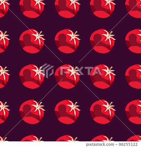 Seamless pattern with tomato. Organic vegetable wallpaper. 98255122