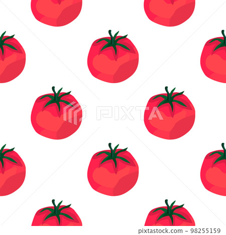 Seamless pattern with tomato. Organic vegetable wallpaper. Seamless pattern with tomato. Organic vegetable wallpaper. 98255159