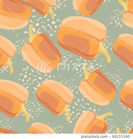 Simple bell pepper seamless pattern. Bulgarian pepper wallpaper. Simple bell pepper seamless pattern. Bulgarian pepper wallpaper. 98255160