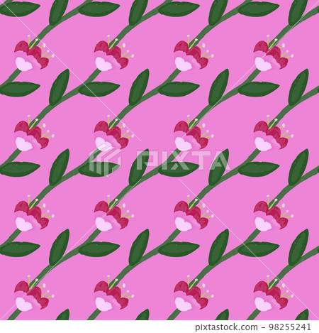 Folk flower seamless pattern in naive art style. Decorative floral wallpaper. Folk flower seamless pattern in naive art style. Decorative floral wallpaper. 98255241