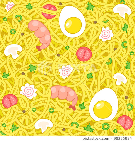 Instant noodle pattern wallpaper. Instant noodle symbol. ramen noodle.  15846085 Vector Art at Vecteezy