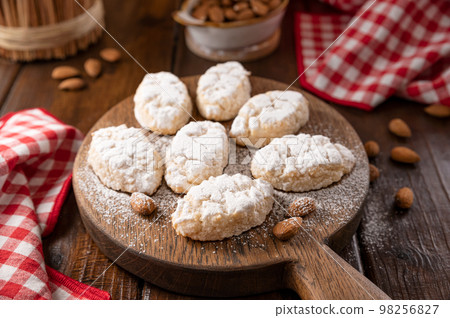Sicilian Almond Cookies - Almond Pastes. Traditional dessert of the South of Italy Sicilian Almond Cookies - Almond Pastes. Traditional dessert of the South of Italy 98256827