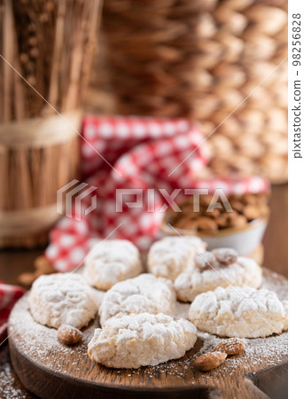 Sicilian Almond Cookies - Almond Pastes. Traditional dessert of the South of Italy Sicilian Almond Cookies - Almond Pastes. Traditional dessert of the South of Italy 98256828
