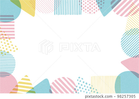 流行色手寫框架背景 流行色手寫框架背景 98257305