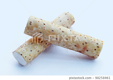 Fresh nagaimo on white background. Fresh nagaimo on white background. 98258461