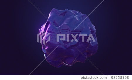 3D rendering anisotropic stone morphing. Waves of deformation on the material 3D rendering anisotropic stone morphing. Waves of deformation on the material 98258598