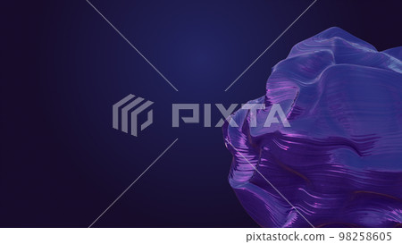 3D rendering anisotropic stone morphing. Waves of deformation on the material 3D rendering anisotropic stone morphing. Waves of deformation on the material 98258605