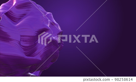 3D rendering anisotropic stone morphing. Waves of deformation on the material 98258614