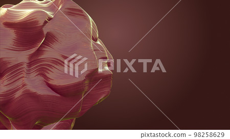 3D rendering anisotropic stone morphing. Waves of deformation on the material 3D rendering anisotropic stone morphing. Waves of deformation on the material 98258629