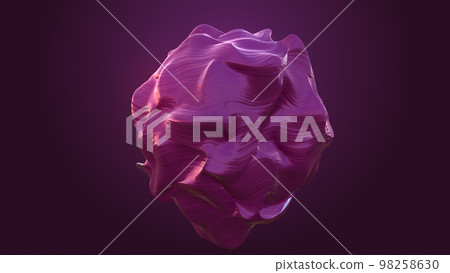 3D rendering anisotropic stone morphing. Waves of deformation on the material 98258630