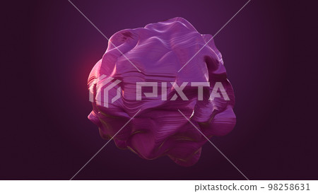 3D rendering anisotropic stone morphing. Waves of deformation on the material 3D rendering anisotropic stone morphing. Waves of deformation on the material 98258631