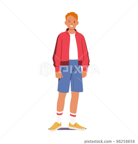 Cheerful Young Man, Isolated Over White Background Stock Photo