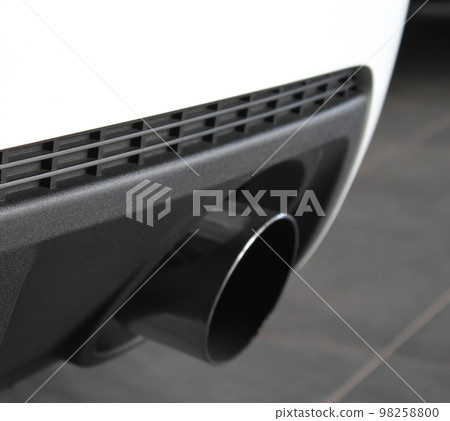 Automobile Exhaust Pipe Closeup Stock Photo 98258800