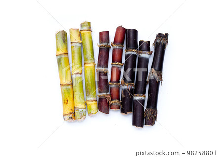 Sugar cane on white background. 98258801