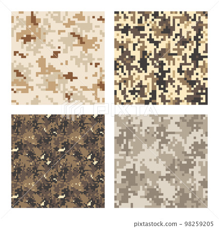 Camouflage military pixel 98259205