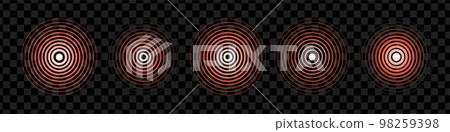 Pulse in abstract style. Round shape Health care. Body care. Radial stomach pain. Vector isolated illustration Pulse in abstract style. Round shape Health care. Body care. Radial stomach pain. Vector isolated illustration 98259398