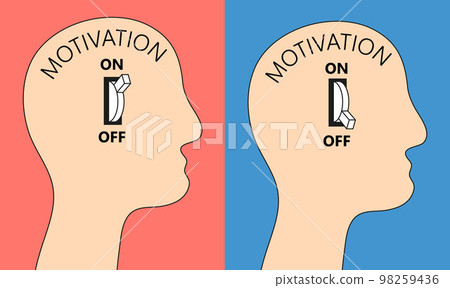 Motivation turn on and off. Motivation turn on and off. 98259436