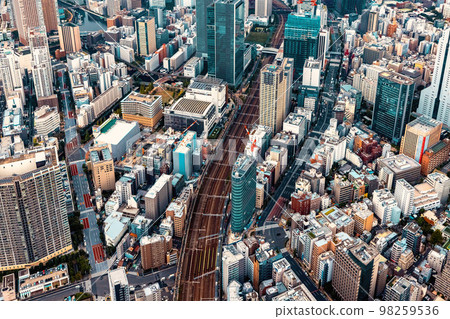 Aerial view of Minato, Tokyo, Japan 98259536