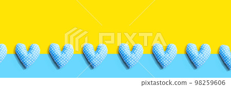 Appreciation theme with handmade heart cushions 98259606