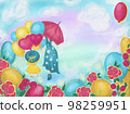 Happy Mother's Day. image for a cute cover, poster, banner or card for holiday moms. Women's Day 98259951