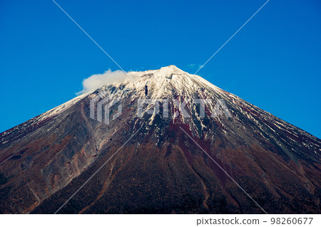 Mt.Fuji covered with a little snow Mt.Fuji covered with a little snow 98260677