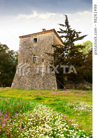 Venetian tower in Archaeological site of Butrinto in Albania Venetian tower in Archaeological site of Butrinto in Albania 98261499