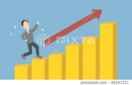 成長中的商人/學生的圖像插圖圖樓梯職業步驟 98261721