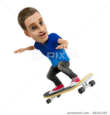 skateboard cartoon young man extreme sport skateboarder freestyle action transparent background 3D illustration skateboard cartoon young man extreme sport skateboarder freestyle action transparent background 3D illustration 98262365
