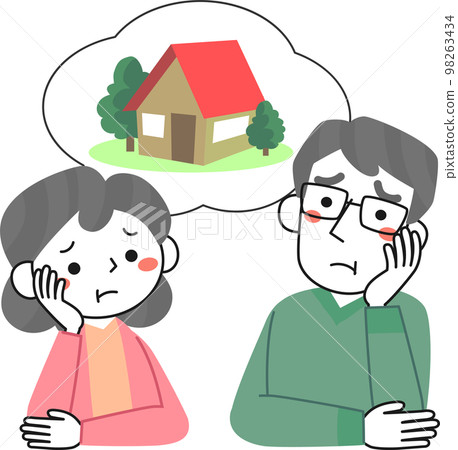 Senior women and senior men worried about housing Senior women and senior men worried about housing 98263434