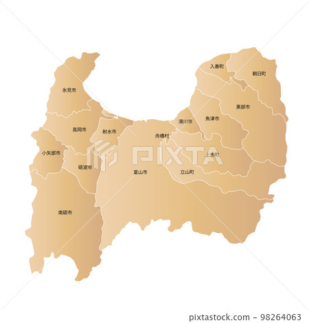 富山縣市鎮地圖 富山縣市鎮地圖 98264063