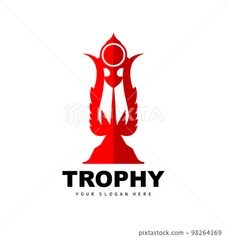 Championship Trophy Logo, Champion Award Winner Trophy Design, Vector Icon Template 98264169