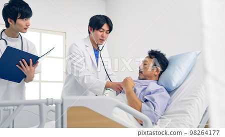 住院病人在病房接受檢查 住院病人在病房接受檢查 98264177