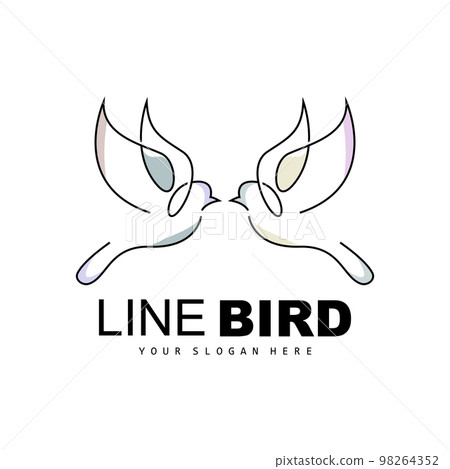 Bird Logo, Vector Hummingbird, Simple Simple line Style Design, Bird Wings Icon Product Brand 98264352