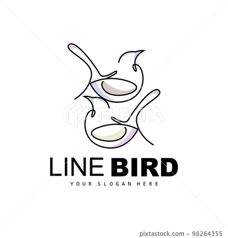 Bird Logo, Vector Hummingbird, Simple Simple line Style Design, Bird Wings Icon Product Brand 98264355