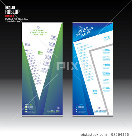 health vector roll up banner design for doctor medical medicine company use 98264356